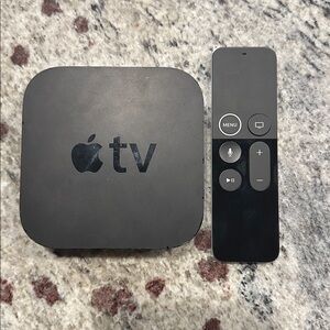 Apple TV Set with Black Remote